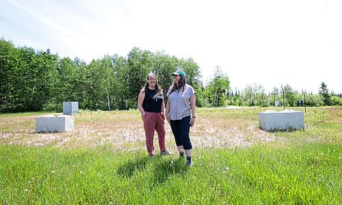 Ruth Bonneville / Free Press

ENT - Folk Fest setting up 

Photo of  Arwen Helene, production manager and (hat) and Valerie Shantz, executive director, in the grassy field where the main stage will soon be set up.  

Subject: Winnipeg Folk Festival site checking out the work that goes on to prepare the grounds for the festival. This is going to run as an event preview and the kick-off to a new series called Behind the Scenes, which looks at the important but often invisible work that happens off stage or out of public view.


Eva Wasney

June 10th, 2024