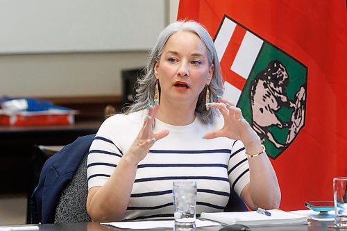 MIKE DEAL / FREE PRESS
Families Minister Nahanni Fontaine speaks during the Standing Committee on Legislative Affairs with the Advocate for Children and Youth Act as a matter of consideration that is under review at the Legislative Building Friday morning.
See Carol Sanders story
240426 - Friday, April 26, 2024.