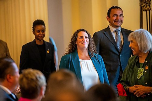 MIKAELA MACKENZIE / FREE PRESS

Carla Compton walks in to be sworn in as the new NDP MLA for Tuxedo at the Manitoba Legislative Building on Monday, July 8, 2024. 

For Carol story.

