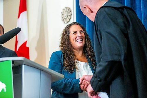 MIKAELA MACKENZIE / FREE PRESS

Carla Compton is sworn in as the new NDP MLA for Tuxedo at the Manitoba Legislative Building on Monday, July 8, 2024. 

For Carol story.

