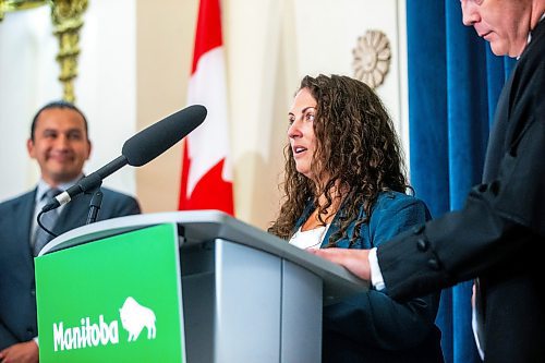 MIKAELA MACKENZIE / FREE PRESS

Carla Compton is sworn in as the new NDP MLA for Tuxedo at the Manitoba Legislative Building on Monday, July 8, 2024. 

For Carol story.

