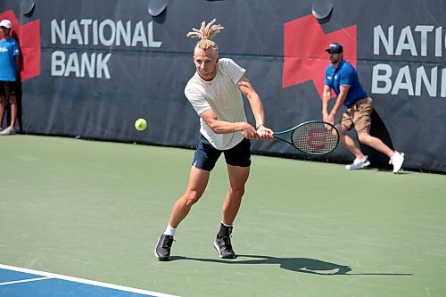 Ruth Bonneville / Free Press

sports - Winnipeg National Bank Challenger 

Mark Lajal, who recently played at Wimbledon plays in his first tournament since here just north of Winnipeg at the Winnipeg National Bank Challenger Tennis championship Monday,  Qualifiers end today (Monday) and finals start tomorrow with various players. The championship tennis event is happening all week in West St. Paul.

Zoe Pierce - Sports 


July 8th,  2024

