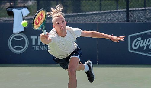 Ruth Bonneville / Free Press

sports - Winnipeg National Bank Challenger 

Mark Lajal, who recently played at Wimbledon plays in his first tournament since here just north of Winnipeg at the Winnipeg National Bank Challenger Tennis championship Monday,  Qualifiers end today (Monday) and finals start tomorrow with various players. The championship tennis event is happening all week in West St. Paul.

Zoe Pierce - Sports 


July 8th,  2024

