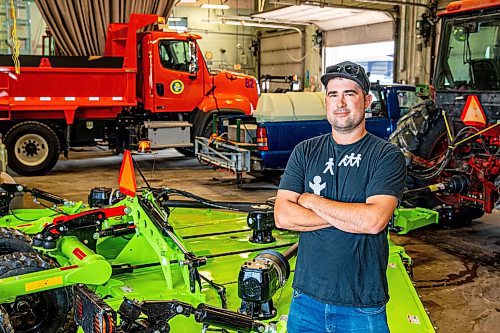 NIC ADAM / FREE PRESS
St. Andrews Airport is celebrating its 60th anniversary this month since it first opened.
St. Andrews Airport&#x2019;s Senior Maintenance Driver/Operator, Kyle Decosse, in the airport&#x2019;s maintenance garage on Monday morning.
240708 - Monday, July 08, 2024.

Reporter: Matt Frank