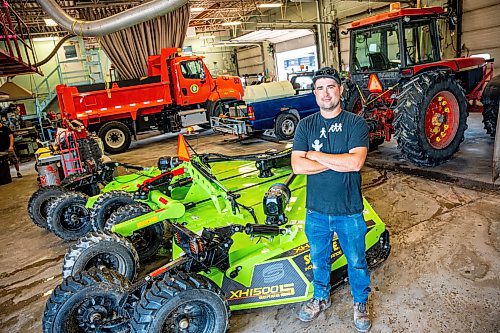 NIC ADAM / FREE PRESS
St. Andrews Airport is celebrating its 60th anniversary this month since it first opened.
St. Andrews Airport&#x2019;s Senior Maintenance Driver/Operator, Kyle Decosse, in the airport&#x2019;s maintenance garage on Monday morning.
240708 - Monday, July 08, 2024.

Reporter: Matt Frank