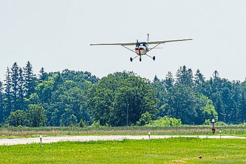 NIC ADAM / FREE PRESS
St. Andrews Airport is celebrating its 60th anniversary this month since it first opened.
A Cessna lands at St. Andrews Airport on Monday morning.
240708 - Monday, July 08, 2024.

Reporter: Matt Frank