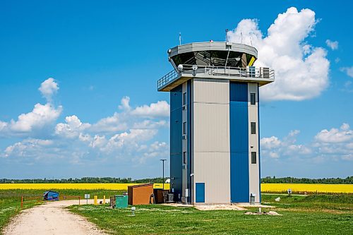 NIC ADAM / FREE PRESS
St. Andrews Airport is celebrating its 60th anniversary this month since it first opened.
The air traffic control tower at St. Andrews Airport on Monday morning.
240708 - Monday, July 08, 2024.

Reporter: Matt Frank