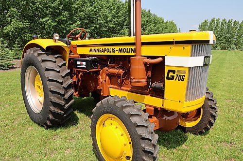 Phillips' 1963 G706 tractor is ready for an appearance in the Manitoba Threshermen’s Reunion & Stampede.  (Abiola Odutola/The Brandon Sun)