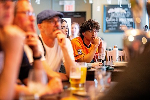 MIKAELA MACKENZIE / FREE PRESS

Soccer fan Noah Van den Berg watches the match between England and the Netherlands at The Grove on Wednesday, July 10, 2024. 

For Jordan story.

