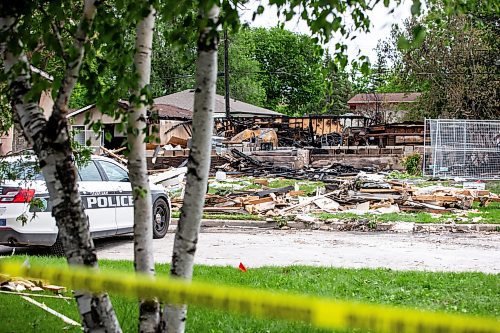 The blast levelled a home on Camrose Bay and damaged 22 others nearby, including at least one that will have to be demolished. Shown here is rubble from the blast. (Winnipeg Free Press)
