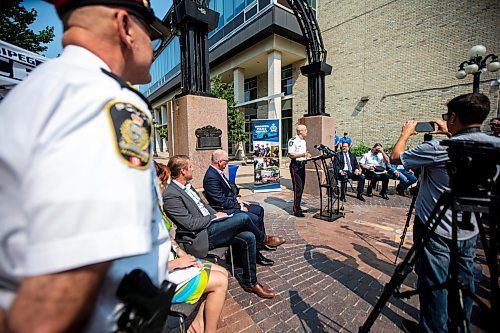 MIKAELA MACKENZIE / FREE PRESS

Superintendent Cam Mackid provides an update on the Violent Crime Retail Theft Initiative to the media at Bijou Park on Wednesday, July 10, 2024. 

For Chris story.

