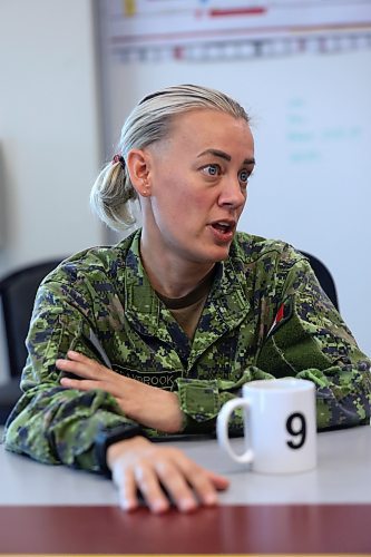 Lt.-Col. Chelsea Braybrook, who took over as the new Commanding Officer fo the 2nd Battalion Princess Patricia's Canadian Light Infantry at CFB Shilo last month, talks about her recent deployment in the Middle East, her return to Manitoba, and her role as the battalion's first woman commanding officer during a sit-down interview with the Brandon Sun on July 9. (Matt Goerzen/The Brandon Sun)