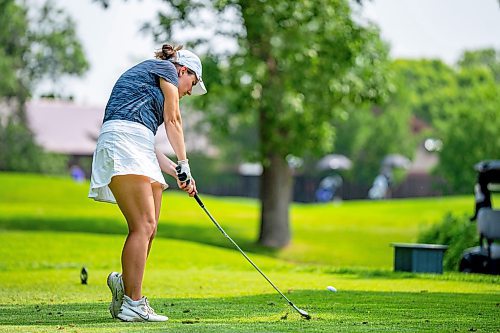 NIC ADAM / FREE PRESS
Crystal Zamzow, from Swan River Golf &amp; Country Club, plays in The Manitoba Golf Junior Girls championship at Niakawa country club Wednesday afternoon.
240710 - Wednesday, July 10, 2024.

Reporter: Zoe Pierce