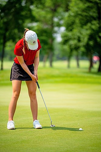 NIC ADAM / FREE PRESS
Jeri Lafleche, from Niakwa Country Club, plays in The Manitoba Golf Junior Girls championship at Niakawa country club Wednesday afternoon.
240710 - Wednesday, July 10, 2024.

Reporter: Zoe Pierce