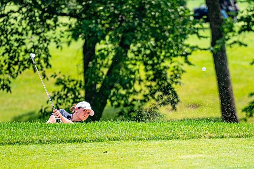 NIC ADAM / FREE PRESS
Crystal Zamzow, from Swan River Golf &amp; Country Club, plays in The Manitoba Golf Junior Girls championship at Niakawa country club Wednesday afternoon.
240710 - Wednesday, July 10, 2024.

Reporter: Zoe Pierce