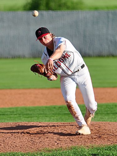 Flame-throwing lefty Connor Martin will cause grief for opposing batters when he's on the mound for the 18U Oildome during the three-day Tier 1 provincial tournament. Coach Ryan Albrecht will have to manage his pitching due to pitch count, plus the hot weather in the forecast all teams will be exposed to in Portage. (Jules Xavier/The Brandon Sun)