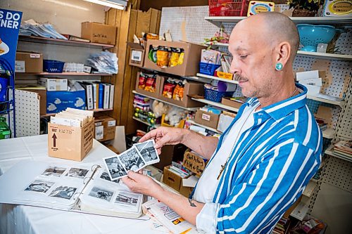 Empire Drugs supervisor Dwayne Hynes happened upon a box of developed photos dating back to the ’60s which were never claimed. He took to Facebook to spread the word in hopes of reuniting surviving relatives with the photos. (Photos by Nic Adam/Winnipeg Free Press)