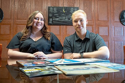 BROOK JONES / FREE PRESS
Kayla Bobrowski (left) and her brother Dylan are pictured sitting in the boardroom at Imperial Steel at 901 Century St., in Winnipeg, Man., Thursday, July 11, 2024. The brother-sister duo are junior executives and the fourth generation at Imperial Steel.