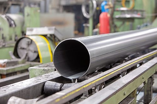 BROOK JONES / FREE PRESS
Galvanized steel tubing comes out of a milling machine at Imperial Steel at 901 Century St., in Winnipeg, Man., Thursday, July 11, 2024.
