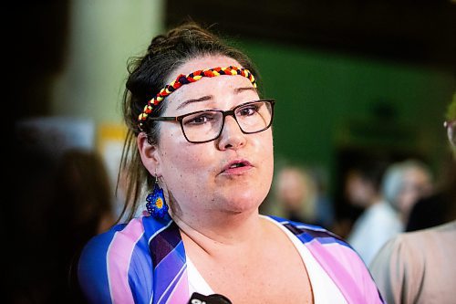 MIKAELA MACKENZIE / FREE PRESS

Aboriginal Health &amp; Wellness Centre&#x573; senior director of clinical operations Monica Cyr speaks to the media after a safer consumption site announcement at the Aboriginal Health &amp; Wellness Centre on Friday, July 12, 2024. 

For Malak story.

