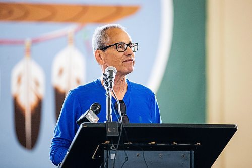 MIKAELA MACKENZIE / FREE PRESS

Damon Johnston speaks at a safer consumption site announcement at the Aboriginal Health &amp; Wellness Centre on Friday, July 12, 2024. 

For Malak story.

