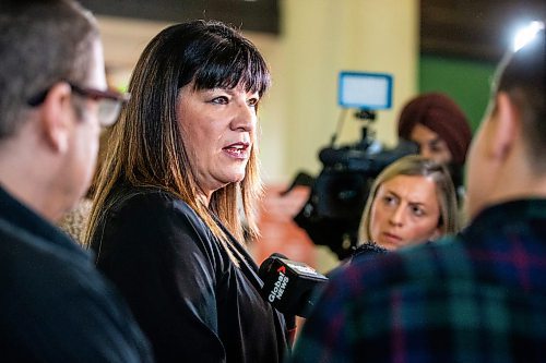 MIKAELA MACKENZIE / FREE PRESS

Minister of housing, addictions, and homelessness Bernadette Smith speaks to the media after a safer consumption site announcement at the Aboriginal Health &amp; Wellness Centre on Friday, July 12, 2024. 

For Malak story.

