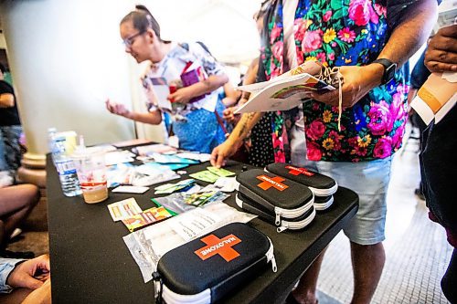 MIKAELA MACKENZIE / FREE PRESS

Naloxone kits and other harm reduction supplies at a safer consumption site announcement at the Aboriginal Health &amp; Wellness Centre on Friday, July 12, 2024. 

For Malak story.

