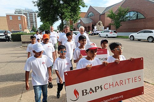 The BAPS Charities walk was attended by children and adults on Sunday morning. This year, the walk will benefit the Brandon Regional Health Centre Foundation. (Abiola Odutola/The Brandon Sun)