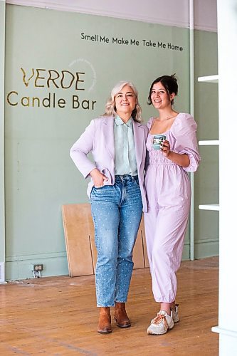 MIKAELA MACKENZIE / FREE PRESS

Dominika (left) and Zoe Dratwa, co-owners of Verde Plant Design (soon to be Verde Candle Bar), in their old space on Osborne Street on Monday, July 15, 2024. The company will undergo a transformation, turning from plant shop to candle-making bar, and will open on Academy Road this August.

For Gabby story.

