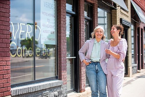 MIKAELA MACKENZIE / FREE PRESS

Dominika (left) and Zoe Dratwa, co-owners of Verde Plant Design (soon to be Verde Candle Bar), outside of their old space on Osborne Street on Monday, July 15, 2024. The company will undergo a transformation, turning from plant shop to candle-making bar, and will open on Academy Road this August.

For Gabby story.

