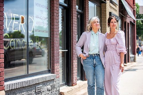 MIKAELA MACKENZIE / FREE PRESS

Dominika (left) and Zoe Dratwa, co-owners of Verde Plant Design (soon to be Verde Candle Bar), outside of their old space on Osborne Street on Monday, July 15, 2024. The company will undergo a transformation, turning from plant shop to candle-making bar, and will open on Academy Road this August.

For Gabby story.

