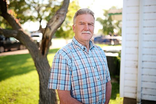 Carberry Mayor Ray Muirhead outside the Carberry Community Memorial Hall during Tuesday's open house. (Tim Smith/The Brandon Sun)