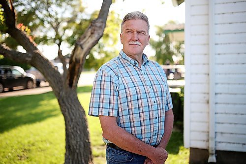 16072024
Carberry Mayor Ray Muirhead outside the Carberry Community Memorial Hall during a public open house and consultation regarding Highway 1 and Highway 5 Intersection Improvements at the hall on Tuesday evening. 
(Tim Smith/The Brandon Sun)