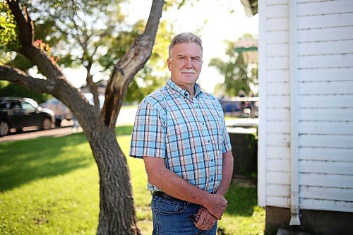 16072024
Carberry Mayor Ray Muirhead outside the Carberry Community Memorial Hall during a public open house and consultation regarding Highway 1 and Highway 5 Intersection Improvements at the hall on Tuesday evening. 
(Tim Smith/The Brandon Sun)