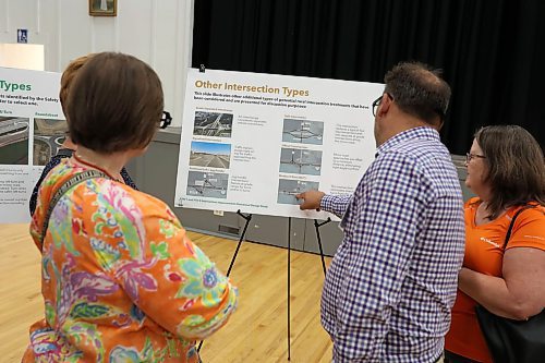 16072024
Westman residents take part in a public open house and consultation regarding Highway 1 and Highway 5 Intersection Improvements at the Carberry Community Memorial Hall on Tuesday evening. 
(Tim Smith/The Brandon Sun)