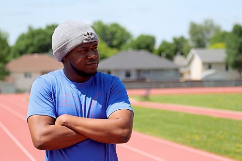 Former Jamaican college sprinter Rusheed Edwards, who moved to Brandon in September, is starting Assert Track Club for athletes age 14 and older in the Wheat City. (Thomas Friesen/The Brandon Sun)