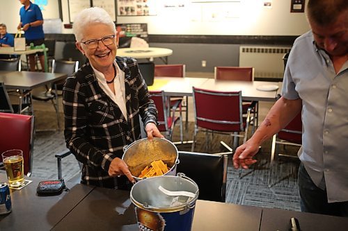 CONRAD SWEATMAN / FREE PRESS

Gladstone Legion 110 President Sylvia Hayward during the meat draw