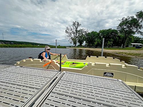 Minnedosa resident Betty Schneider, who is an avid kayaker, says the new kayak launch on Lake Minnedosa will be a big help to people like herself who are getting older, but remain active on the water. (Sofia Frolova/for The Brandon Sun)