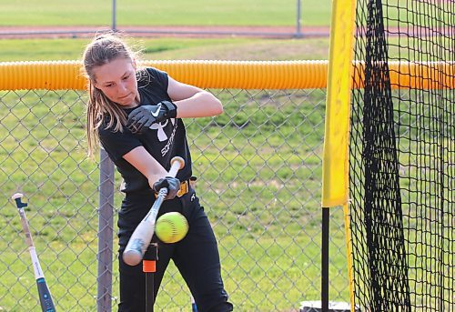 Ella Kulchyski, shown performing a one-handed hitting drill during a recent under-15 Brandon Heat practice at Ashley Neufeld Softball Complex, is one of the team's pitchers and also plays shortstop as they enter AA provincials this weekend. (Perry Bergson/The Brandon Sun)
July 25, 2024