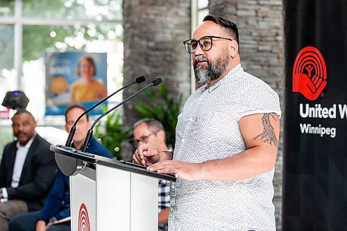 MIKAELA MACKENZIE / FREE PRESS

Main Street Project executive director Jamil Mahmood speaks at a press conference announcing $100,000 raised at Whiteout Parties going to community organizations on Wednesday, July 17, 2024.

For sports story.

