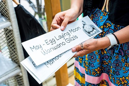 NIC ADAM / FREE PRESS
Indigenous languages programs coordinator, Shyla Niemi, pictured in her teaching area inside the Forks&#x2019; Bike Check.
240717 - Wednesday, July 17, 2024.

Reporter: Jura