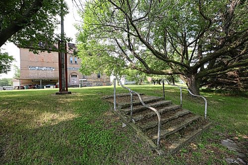 The original steps from Fourth Street leading up to the entrance of the former Rapid City public school. Built in 1902, the Rapid City Museum and Cultural Centre that now owns the structure is redoubling efforts to restore the building to its former glory. (Matt Goerzen/The Brandon Sun)