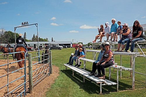 17072024
Spectators watch competitors take part in the light horse show judging at the Shoal Lake Ag Society Fair on Wednesday. (Tim Smith/The Brandon Sun)