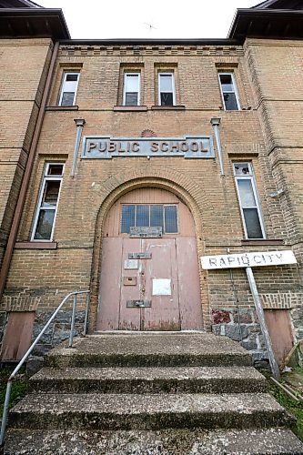 The front steps of the former public school in Rapid City, MB, now the Rapid City Museum and Cultural Centre. (Matt Goerzen/The Brandon Sun)