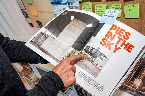 NIC ADAM / FREE PRESS
The UFO condo along Waterfront dr., which Holz built, pictured in an architectural magazine.
240718 - Thursday, July 18, 2024.

Reporter: Aaron