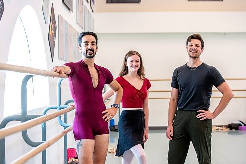 MIKAELA MACKENZIE / FREE PRESS

Royal Winnipeg Ballet dancers Stephan Azulay (left), Amanda Solheim, and Josh Hidson, who have all recieved promotions within the company, on Wednesday, July 17, 2024.

For Jen story.