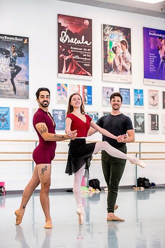 MIKAELA MACKENZIE / FREE PRESS

Royal Winnipeg Ballet dancers Stephan Azulay (left), Amanda Solheim, and Josh Hidson, who have all recieved promotions within the company, on Wednesday, July 17, 2024.

For Jen story.