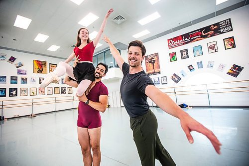 MIKAELA MACKENZIE / FREE PRESS

Royal Winnipeg Ballet dancers Stephan Azulay (left), Amanda Solheim (top), and Josh Hidson, who have all recieved promotions within the company, on Wednesday, July 17, 2024.

For Jen story.