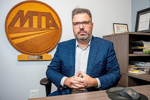 NIC ADAM / FREE PRESS
Aaron Dolyniuk, executive director of the Manitoba Trucking Association or MTA, pictured Friday morning. The MTA is speaking out against &#x201c;Driver Inc.,&#x201d; a trucking industry scheme where companies misclassify employees to avoid paying taxes and other labour deductions.
240719 - Friday, July 19, 2024.

Reporter: Gabby