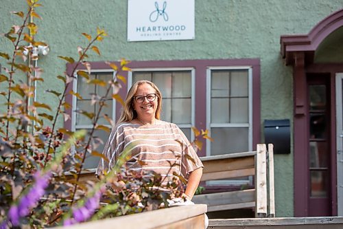 BROOK JONES / FREE PRESS
Katie Inverarity, who is the past chairperson of Heartwood Healing Centre, is pictured in front of the centre at 104 Roslyn Ave., in Winnipeg, Man., Friday, July 19, 2024.